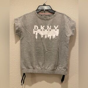 DKNY Sport Girls Gray Graphic Top like Fleece inside